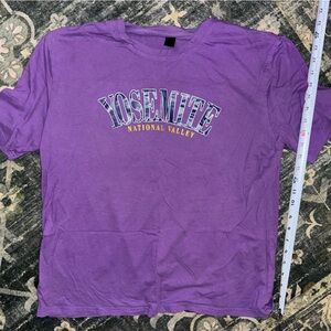 Purple Yosemite National Valley Graphic T-Shirt